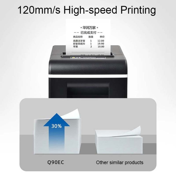 Xprinter XP-Q90EC 58mm Portable Express List Receipt Thermal Printer, Style:LAN Port(US Plug) - Printer by Xprinter | Online Shopping UK | buy2fix