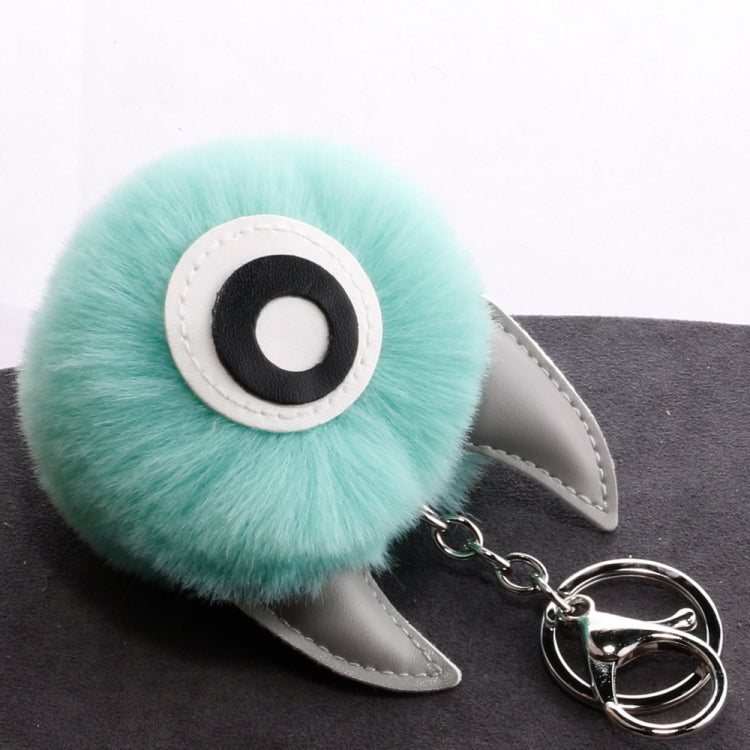 3 PCS Cartoon Croissant Hair Ball Keychain Pendant Bag Car Pendant(Red) - Key Rings by buy2fix | Online Shopping UK | buy2fix