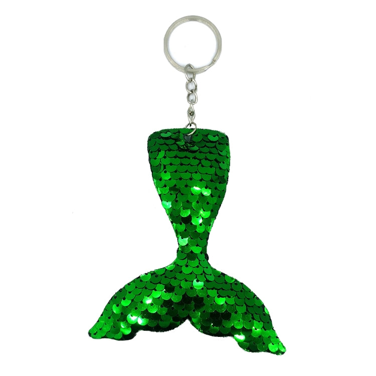 10 PCS Reflective Mermaid Keychain Sequins Mermaid Tail Accessories Car Luggage Pendant(Green 46) - In Car by buy2fix | Online Shopping UK | buy2fix