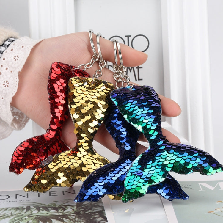 10 PCS Reflective Mermaid Keychain Sequins Mermaid Tail Accessories Car Luggage Pendant(Colorful 47) - In Car by buy2fix | Online Shopping UK | buy2fix