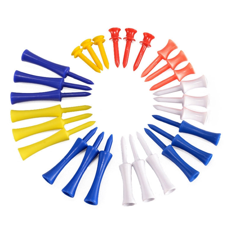 60 PCS PGM QT012 Golf Ribbon Needle Golf Plastic Ball TEE, Random Color Delivery, Specification: 37mm - Golf Accessories by PGM | Online Shopping UK | buy2fix