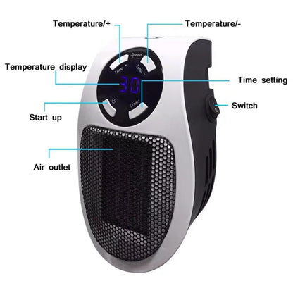 Household Multifunctional Intelligent Temperature Control Small Heater, Specification: UK Plug - Consumer Electronics by buy2fix | Online Shopping UK | buy2fix