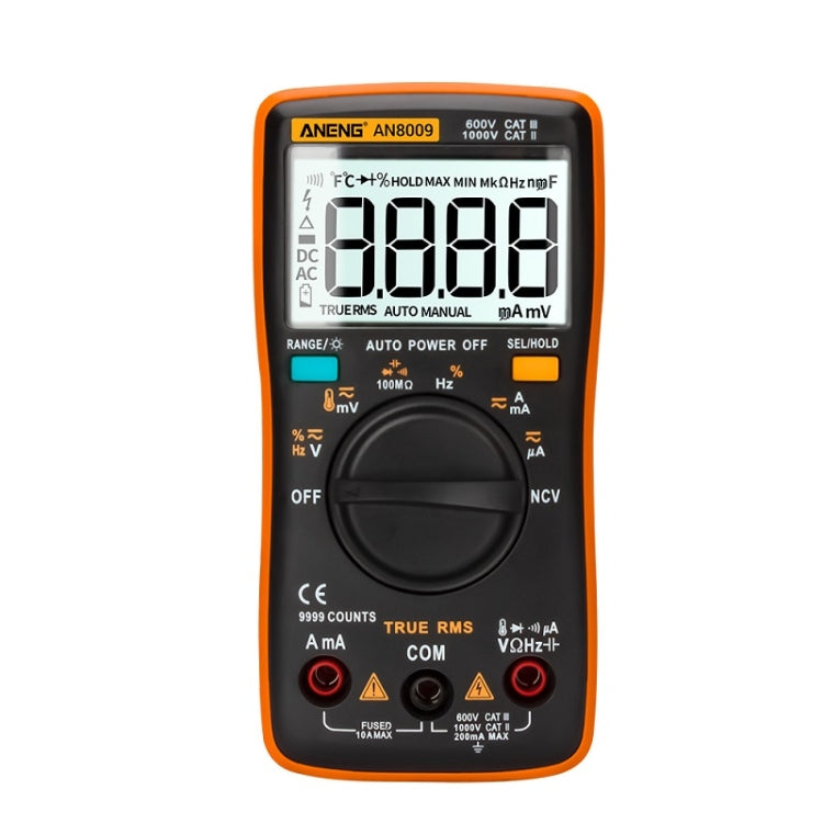 ANENG AN8009 NVC Digital Display Multimeter, Specification: Standard(Orange) - Consumer Electronics by ANENG | Online Shopping UK | buy2fix
