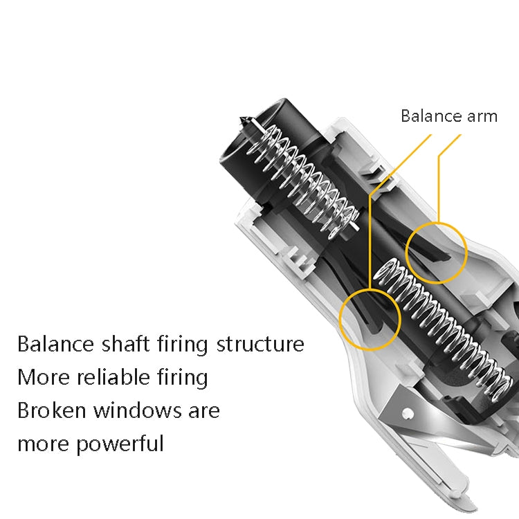 CS-B09 Safety Hammer Tungsten Steel Striker Windows Breaker With Seat Belt Cutter(White) - In Car by buy2fix | Online Shopping UK | buy2fix