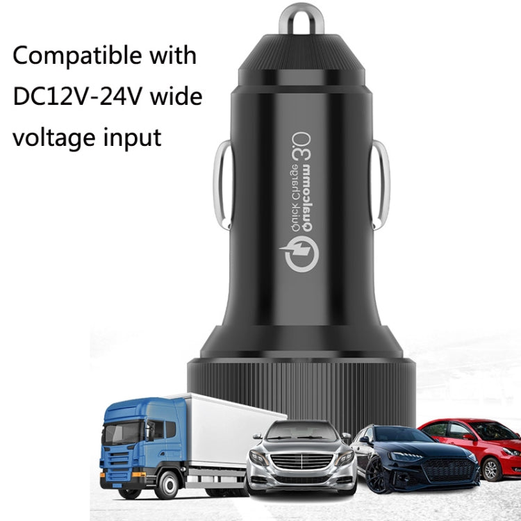 QIAKEY TM313 Dual Port Fast Charge Car Charger - In Car by QIAKEY | Online Shopping UK | buy2fix