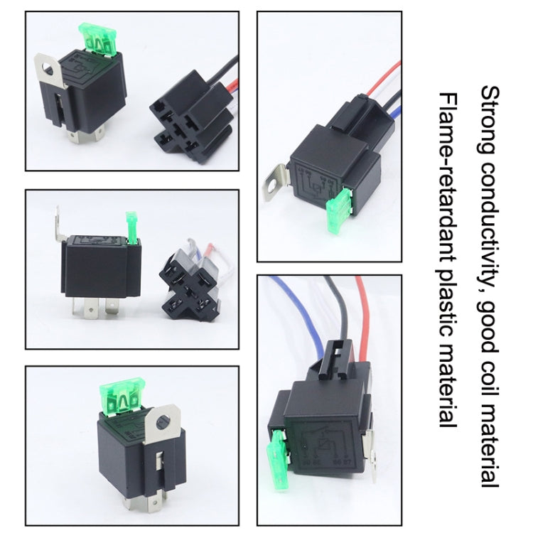 5 Sets JD2912 4 Pin Car Relay With Fuse, Rated voltage: 24V - In Car by buy2fix | Online Shopping UK | buy2fix