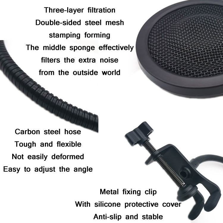 TEYUN PS-3 Microphone Live Recording Noise Reduction Blowout Cover(Black) - Windshield by TEYUN | Online Shopping UK | buy2fix