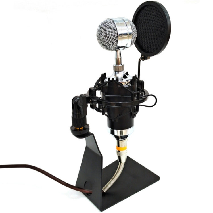 TEYUN L-Shaped Iron Triangle Metal Microphone Stand(Black) - Stand by TEYUN | Online Shopping UK | buy2fix