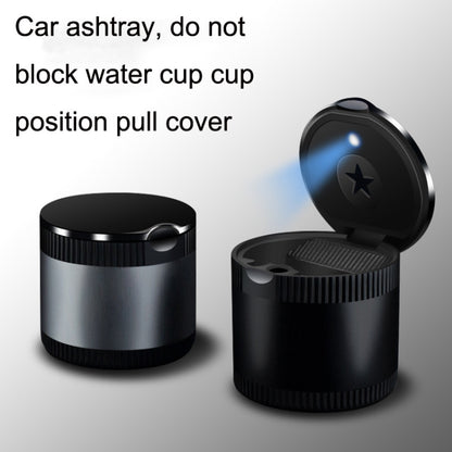 Car Ashtray With LED Ambient Light(Black) - In Car by buy2fix | Online Shopping UK | buy2fix