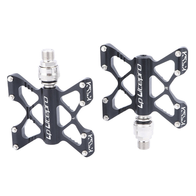 LP LitePro K5 Folding Bkie Aluminum Alloy Bearin Pedals(Black) - Outdoor & Sports by LP LitePro | Online Shopping UK | buy2fix