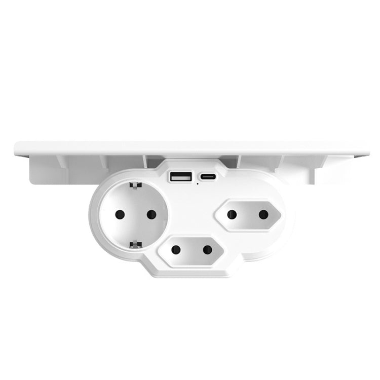 HHT610 Expansion Plug Adapter, EU Plug, Specification: With Tray No Light(White) - Consumer Electronics by buy2fix | Online Shopping UK | buy2fix