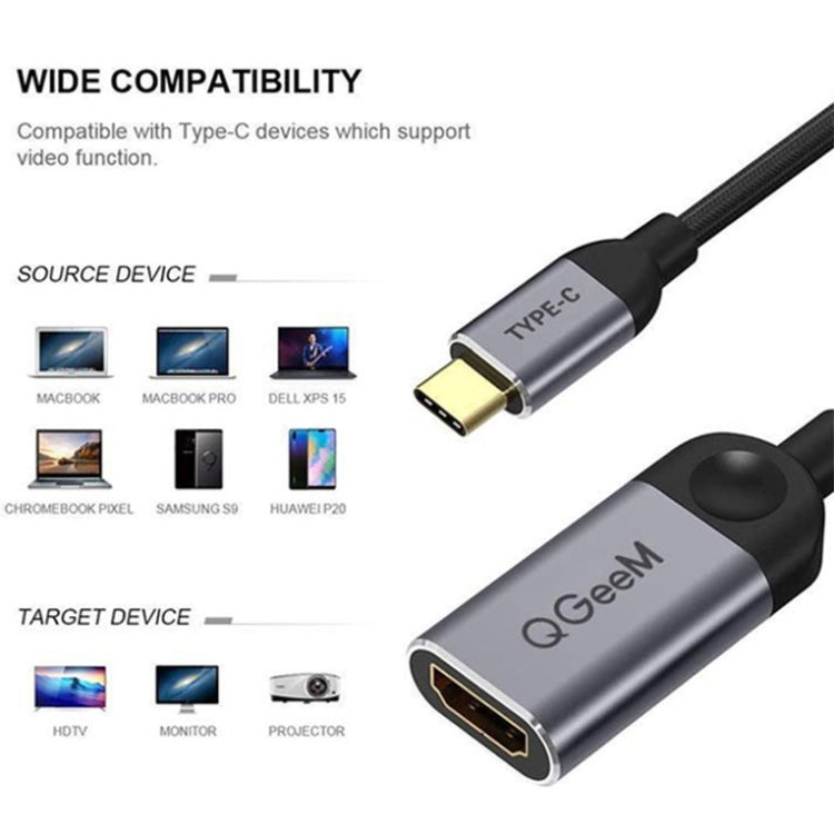 QGeem QG-UA01 USB Type-C To HDMI Adapter(Grey) - Computer & Networking by QGeem | Online Shopping UK | buy2fix