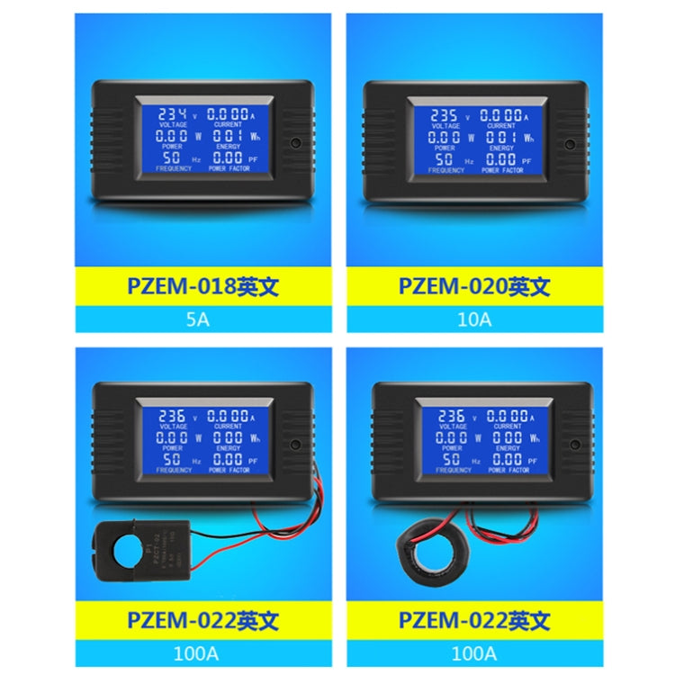 Peacefair English Version Multifunctional AC Digital Display Power Monitor, Specification: 10A - Consumer Electronics by Peacefair | Online Shopping UK | buy2fix