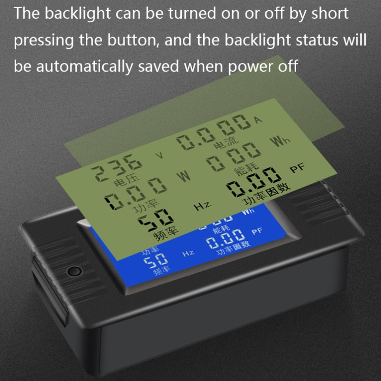 Peacefair English Version Multifunctional AC Digital Display Power Monitor, 100A (Open and Close CT) - Consumer Electronics by Peacefair | Online Shopping UK | buy2fix