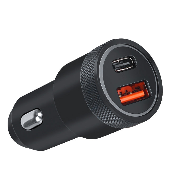 Aluminum Alloy Cigarette Lighter Applicable Car Charger, Model: Black QCPD - Car Charger by buy2fix | Online Shopping UK | buy2fix