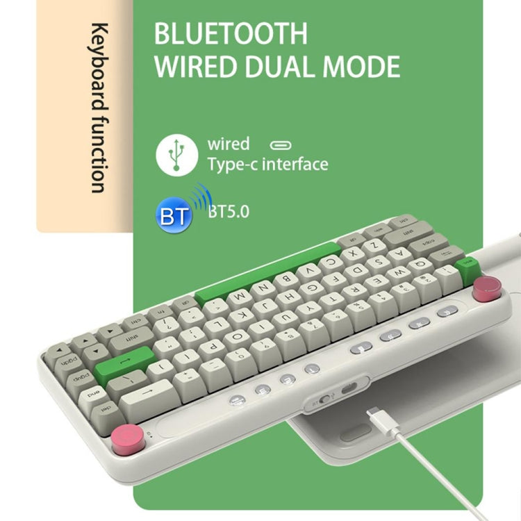 Ajazz B21 68 Keys Bluetooth Wired Mechanical Keyboard, Cable Length:1.6m(Blue Shaft) - Wired Keyboard by Ajazz | Online Shopping UK | buy2fix