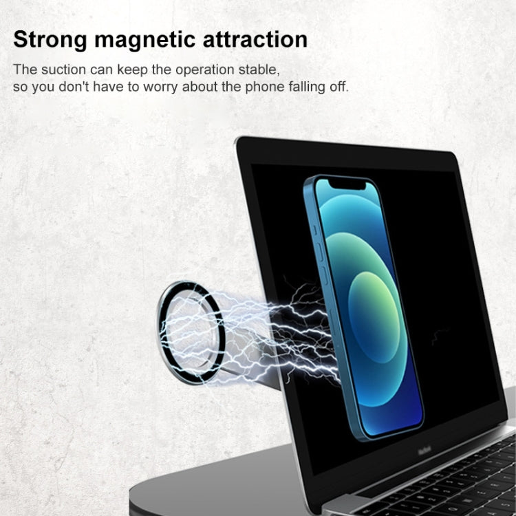 LK-01 Magsafe Laptop Aluminum Alloy Magnetic Stand With 2 Magnetic Sheet(Silver) - Hand-Sticking Bracket by buy2fix | Online Shopping UK | buy2fix