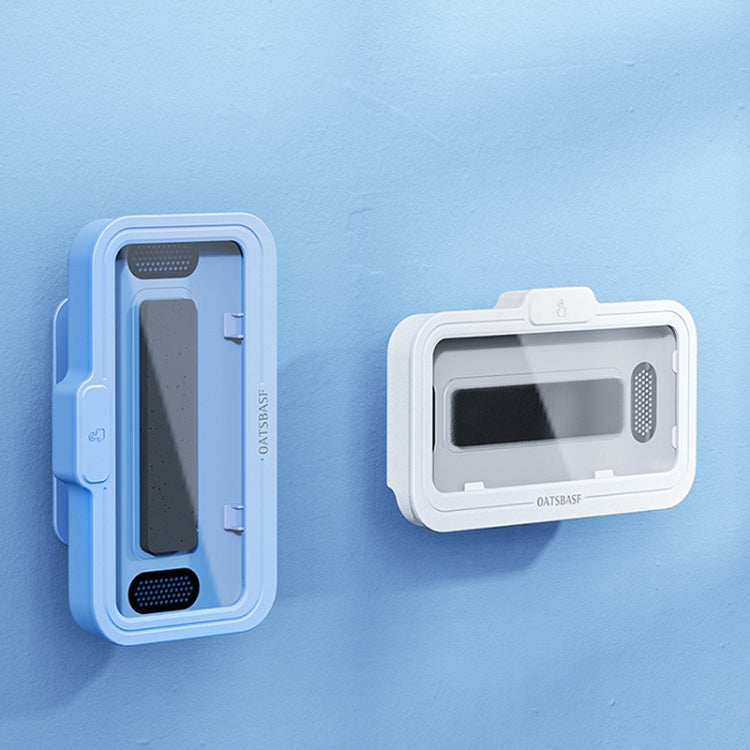 Oatsbasf  Bathroom Waterproof Phone Case Holder Shower Phone Box Wall Mount Phone Holder(Blue) - Hand-Sticking Bracket by Oatsbasf | Online Shopping UK | buy2fix