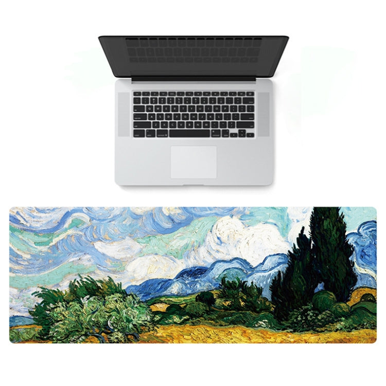 300x800x2mm Locked Am002 Large Oil Painting Desk Rubber Mouse Pad(Starry Night) - Mouse Pads by buy2fix | Online Shopping UK | buy2fix