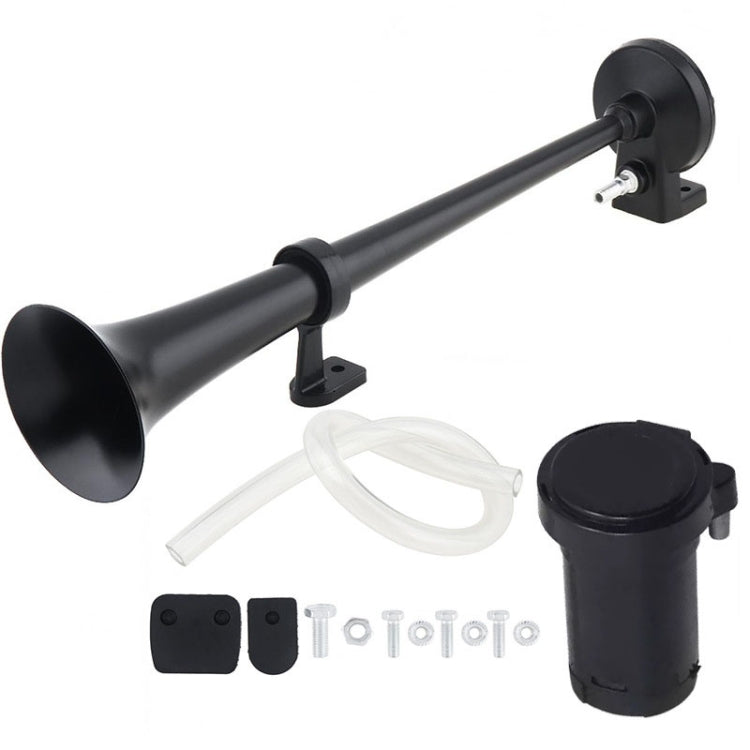 450mm Universal 17-Inch 150dB Loud Car Air Speaker(24V Black Speaker) - In Car by buy2fix | Online Shopping UK | buy2fix