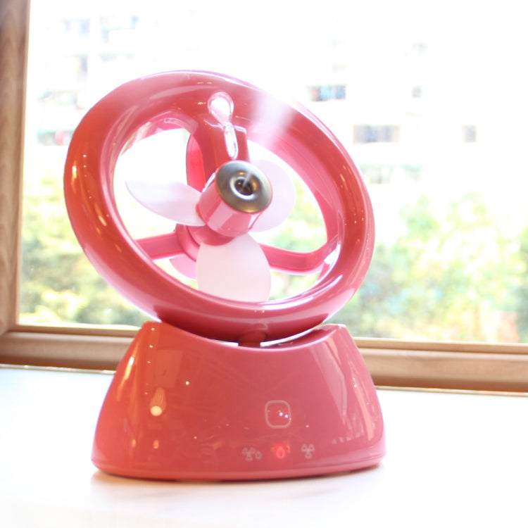 Mini USB Rechargeable Spray Fan Student Dormitory Office Desktop Mute Fan(Glossy Watermelon Red) - Consumer Electronics by buy2fix | Online Shopping UK | buy2fix
