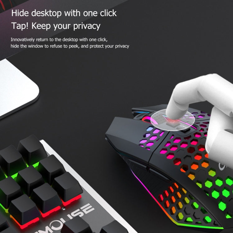 FMOUSE  X801 8 Keys 1600DPI Hollow Luminous Gaming  Office Mouse,Style: White Wired - Wireless Mice by FMOUSE | Online Shopping UK | buy2fix