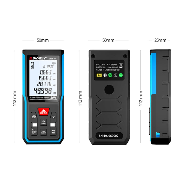 SNDWAY H-D710A Handheld Laser Rangefinder Infrared Measuring Instrument, Distance: 70m - Consumer Electronics by SNDWAY | Online Shopping UK | buy2fix