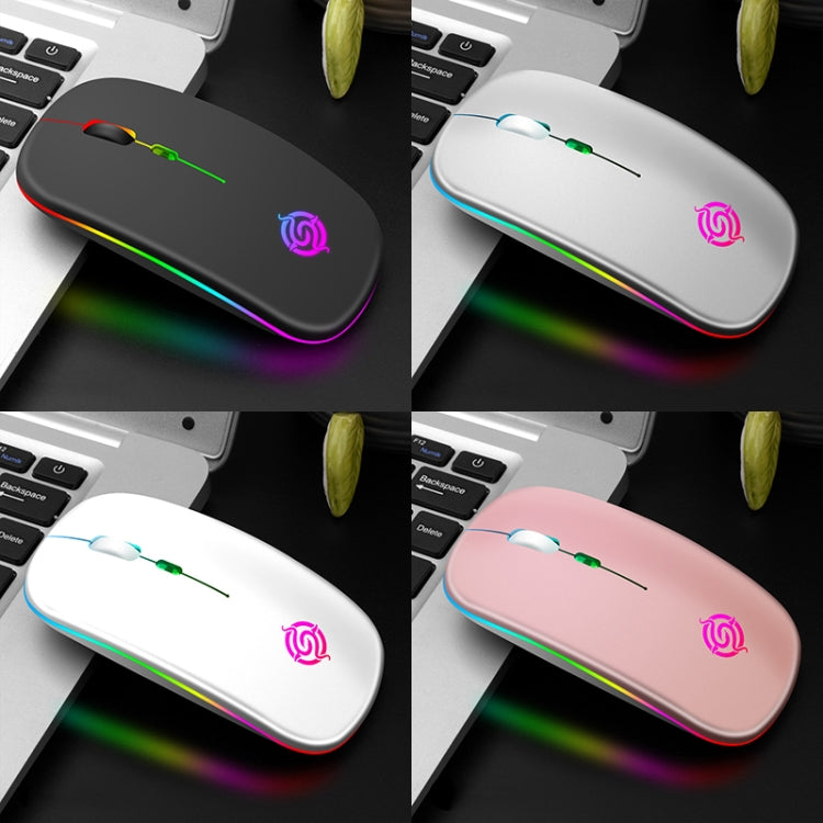 K-Snake BM110 RGB Lighting Effect Wireless Bluetooth Mouse(White) - Wireless Mice by K-Snake | Online Shopping UK | buy2fix