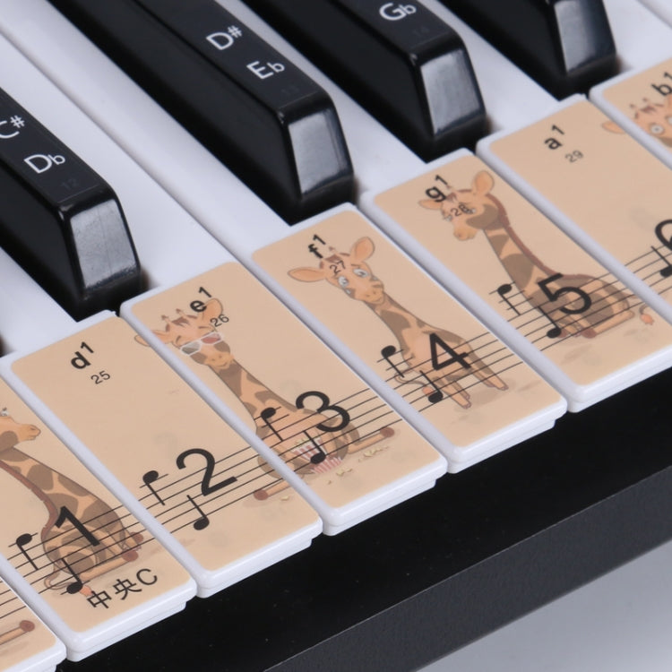 M52 88/76/61/54/49 Keys Piano Keyboard Stickers(Giraffe) - Keyboard Instruments by buy2fix | Online Shopping UK | buy2fix