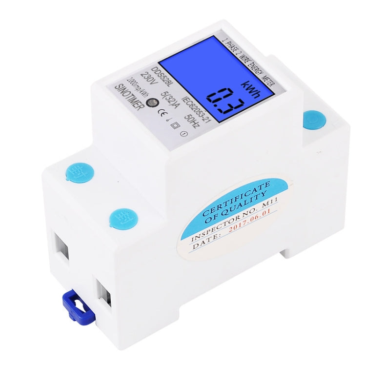 DDS528L Backlight Display Home Single-phase Rail Energy Meter 5-32A(230V 50Hz) - Consumer Electronics by SINOTIMER | Online Shopping UK | buy2fix