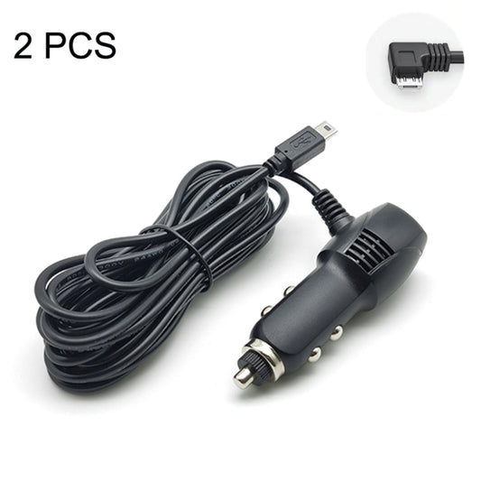 2 PCS Car Charger Fast Charging Driving Recorder Supply Line, Style: 1A+2A(Android Left Bend) - In Car by buy2fix | Online Shopping UK | buy2fix