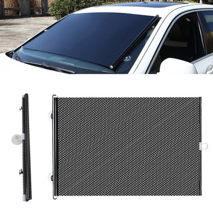 2 PCS Suction Cup Car Shade Curtain Window Telescopic Roller Blind, Size: 40x125cm Black Mesh - In Car by buy2fix | Online Shopping UK | buy2fix