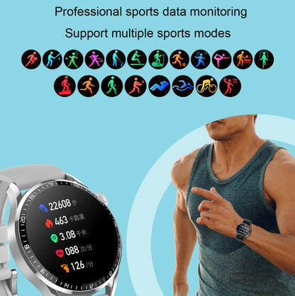 HD2 1.32 Inch Heart Rate Detection Smart Watch(Silver + Steel) - Smart Wear by buy2fix | Online Shopping UK | buy2fix