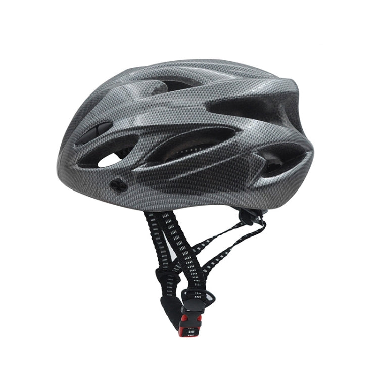 Unisex Cycling Bike One-piece Helmet, Size: One Size About 57-62cm(Fiber Black) - Protective Helmet & Masks by buy2fix | Online Shopping UK | buy2fix