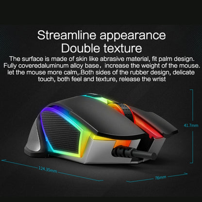 Rapoo V302 7 Keys Color RGB Gaming Wired Mouse, Cable Length: 1.8m(Black) - Wired Mice by Rapoo | Online Shopping UK | buy2fix