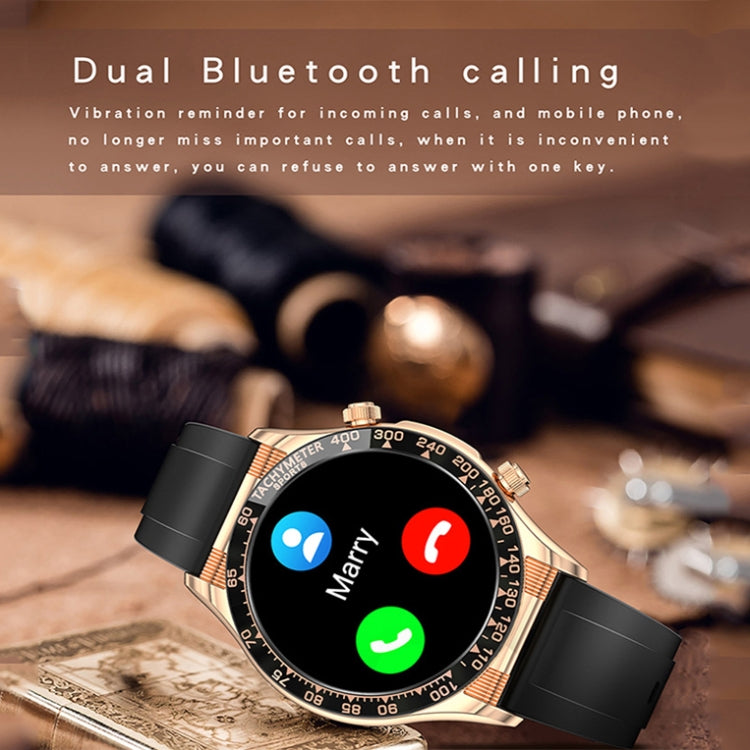 LOANIY E18 Pro Smart Bluetooth Calling Watch with NFC Function, Color: Black Leather - Smart Wear by LOANIY | Online Shopping UK | buy2fix