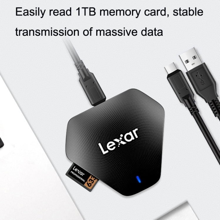 Lexar LRWR500 3 In 1 TF Card SD Card CF Card Multi-Function USB3.1 Card Reader(Black) -  by Lexar | Online Shopping UK | buy2fix