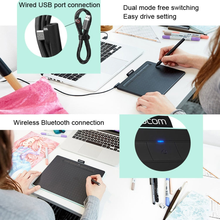 Wacom Bluetooth Pen Tablet USB Digital Drawing Board(Mint Green) - Consumer Electronics by Wacom | Online Shopping UK | buy2fix