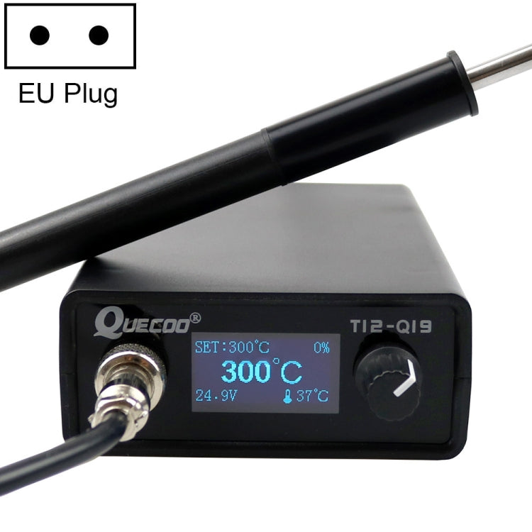 QUECOO 1.3 Inch Display Soldering Station with Handle, Set: EU Plug (Q19+907) - Home & Garden by QUECOO | Online Shopping UK | buy2fix