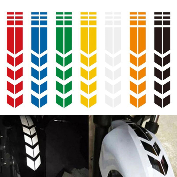 10 PCS Car Stripe Reflective Sticker Motorcycle Fender Arrow Stickers(Silver) - In Car by buy2fix | Online Shopping UK | buy2fix