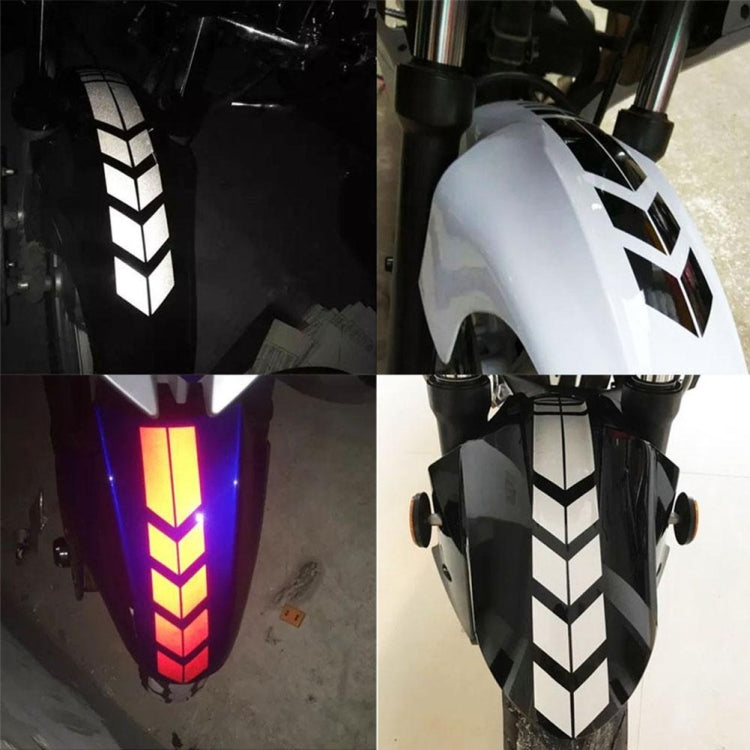 10 PCS Car Stripe Reflective Sticker Motorcycle Fender Arrow Stickers(Orange) - In Car by buy2fix | Online Shopping UK | buy2fix