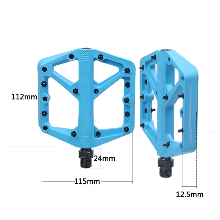 RACEWORK RK66 Mountain Bike Nylon Fiber Pedals(Blue) - Pedals by RACEWORK | Online Shopping UK | buy2fix