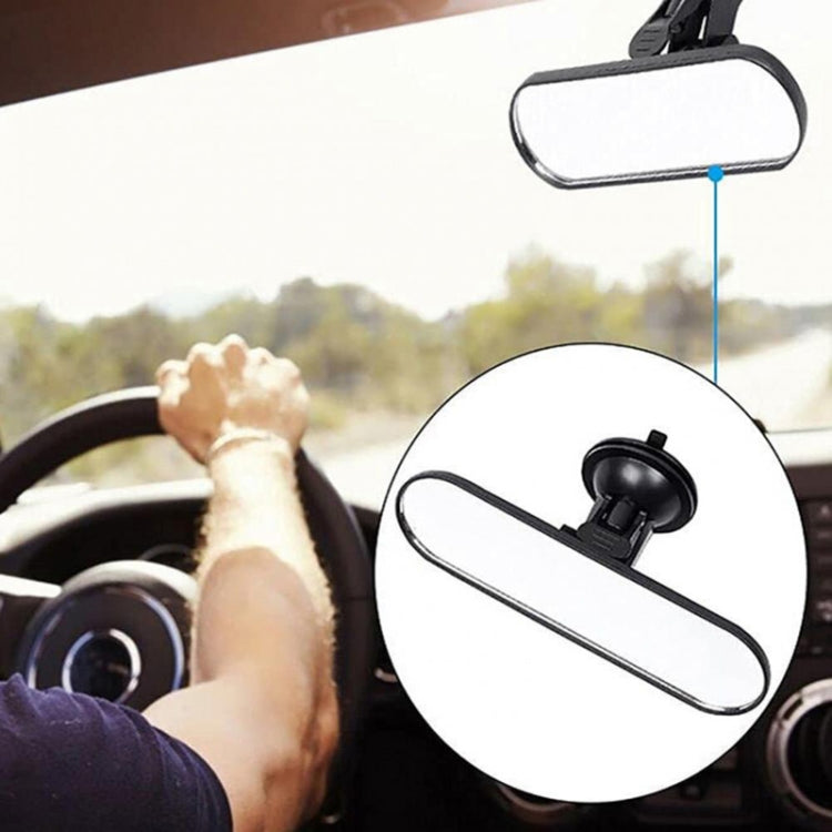 CZC-220 Car Strong Suction Cup Big Vision Flat Rearview Mirror(White Mirror) - In Car by buy2fix | Online Shopping UK | buy2fix