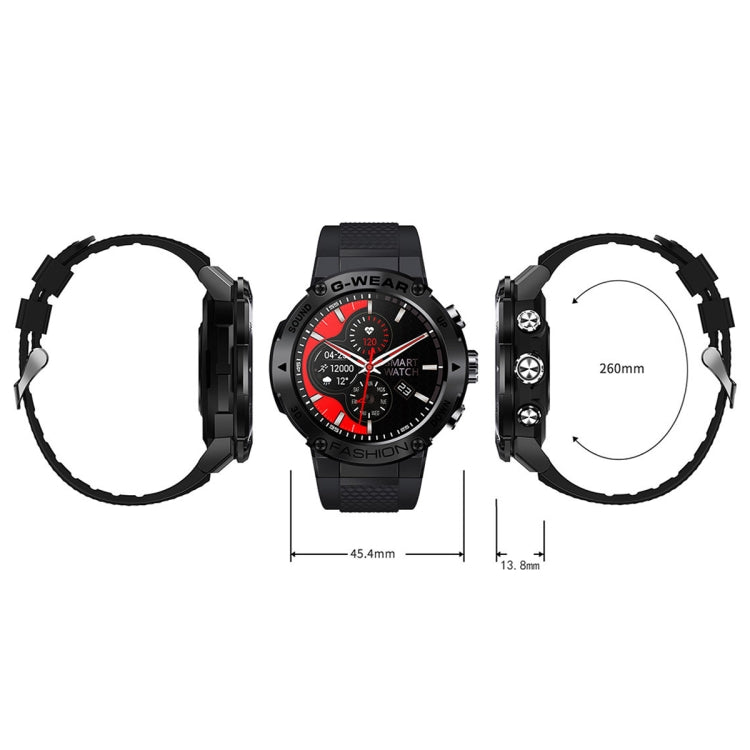 K28H 1.32 Inch Heart Rate/Blood Pressure/Blood Oxygen Monitoring Watch, Color: Black Steel - Smart Wear by buy2fix | Online Shopping UK | buy2fix