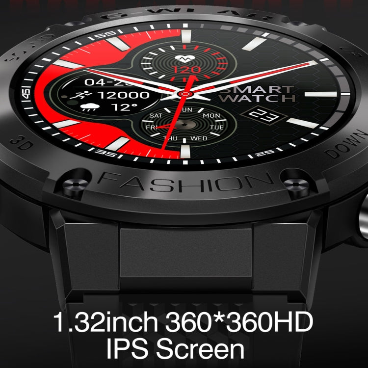 K28H 1.32 Inch Heart Rate/Blood Pressure/Blood Oxygen Monitoring Watch, Color: Black Steel - Smart Wear by buy2fix | Online Shopping UK | buy2fix