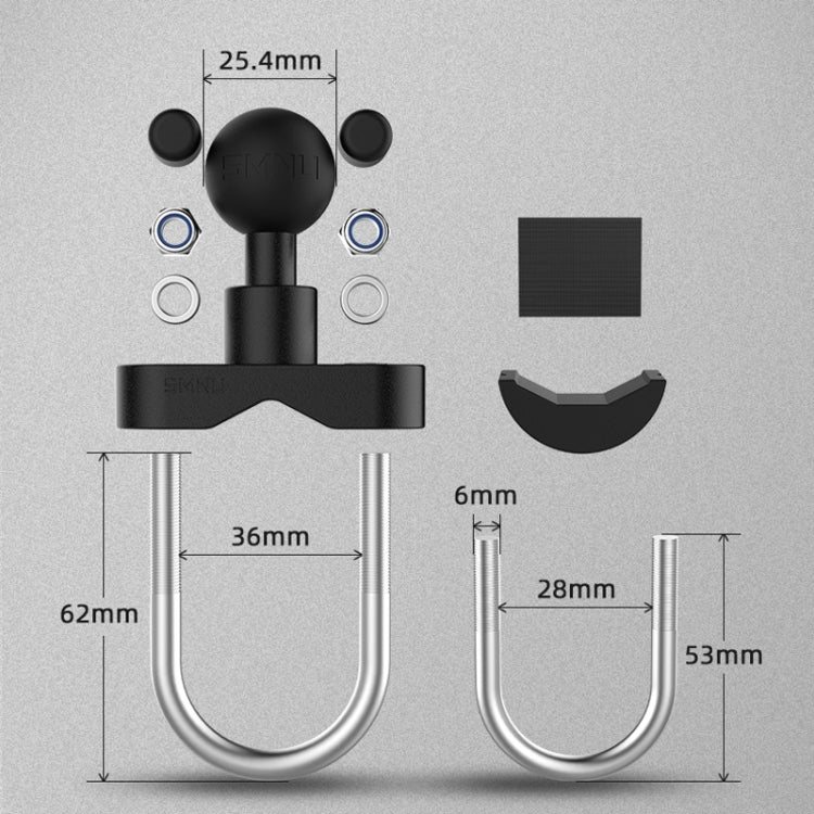 SMNU Bracket Accessories U-Handlebar Mount Multipurpose Ball - In Car by SMNU | Online Shopping UK | buy2fix