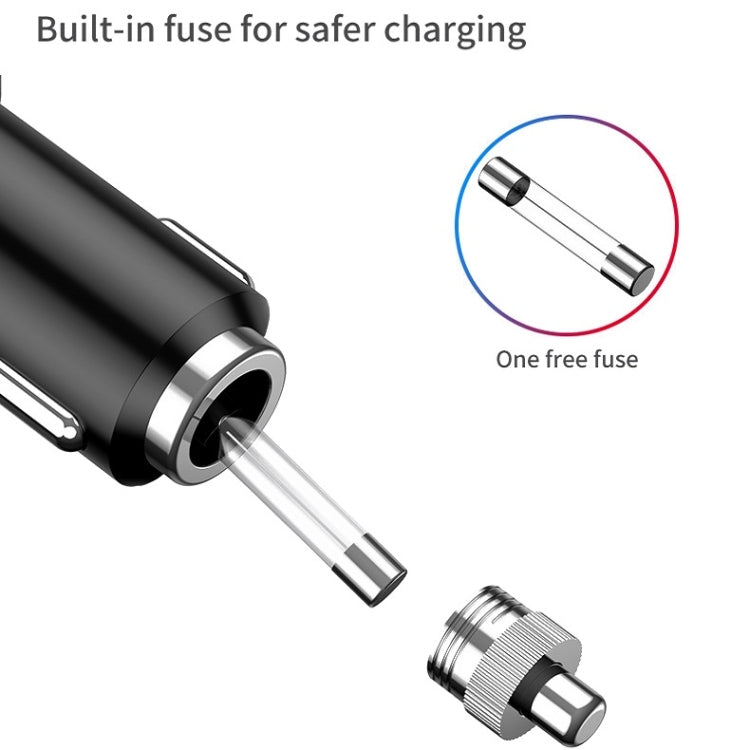 Car Charger With Switch Double Cigarette Hole Car Socket(C06 Neutral) - In Car by buy2fix | Online Shopping UK | buy2fix