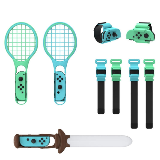 DOBE TNS-2123 Sports Lightsaber + Leg Strap + Tennis Racket + Wrist Strap 7 In 1 Sports Set For Nintendo Switch - Gamepads by DOBE | Online Shopping UK | buy2fix