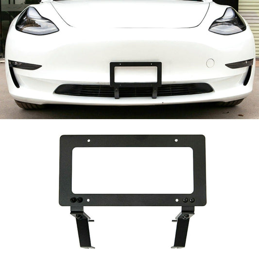 Punch-free Front License Plate Holder American License Plate Bracket(For Tesla Model 3) - In Car by buy2fix | Online Shopping UK | buy2fix