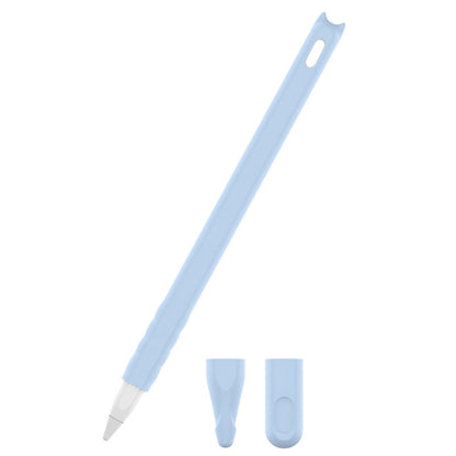 2 PCS Cartoon Touch Silicone Pen Case For Apple Pencil 2(Sky Blue) - Pencil Accessories by buy2fix | Online Shopping UK | buy2fix